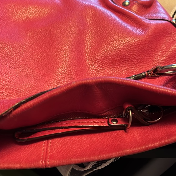 Coach shoulder handbag—red and pinkish color—good condition NO rips or Tears - Picture 13 of 16